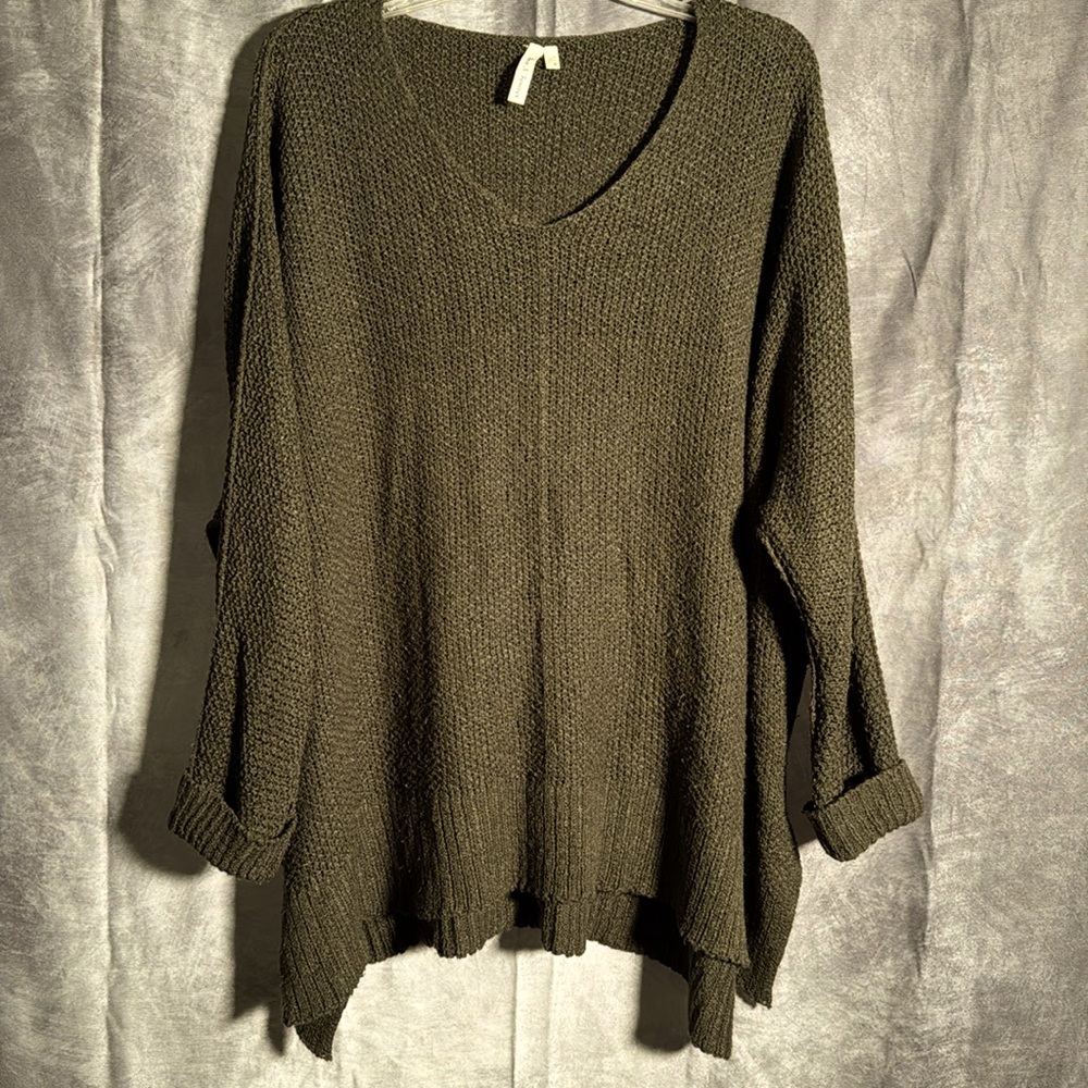 Now N Forever Olive Color sweater. Over sized